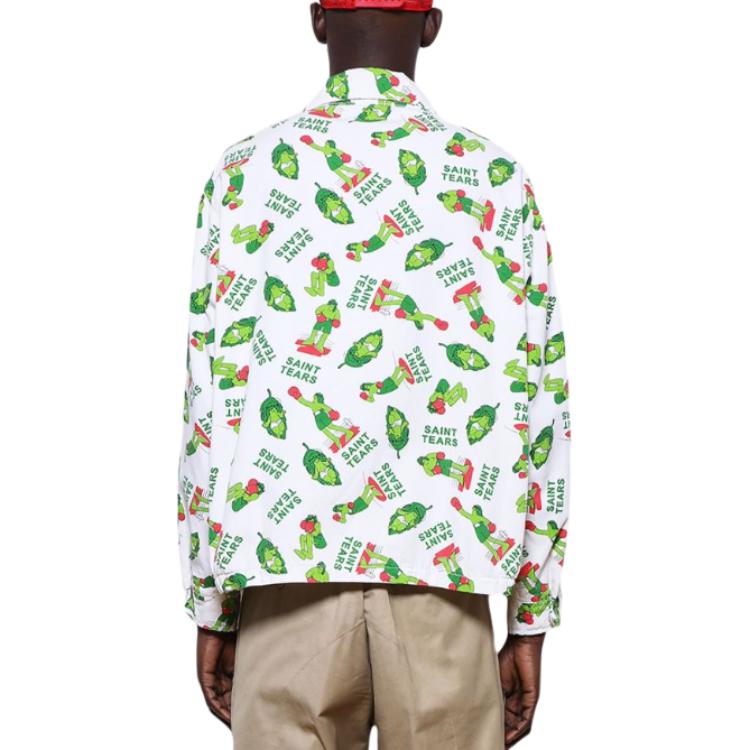 Purchase SAINT Mxxxxxx x Denim Tears SS24 White All-Over Print Button-Up Jacket Men’s SM-YS8-0000-C05