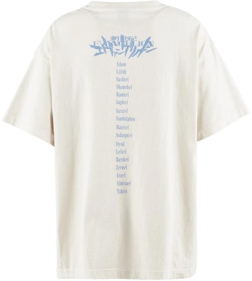 SAINT Mxxxxxx x 新世紀福音戰士 SS24 白色字母印花男女款圓領T恤. SM-YS8-0000-C25 Lookbook SAINT Mxxxxxx x 新世紀福音戰士 SS24 白色字母印花男女款圓領T恤. SM-YS8-0000-C25