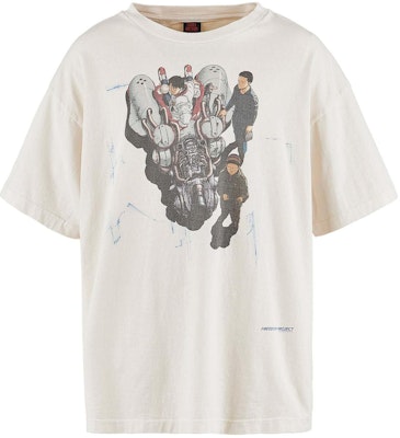 SAINT Mxxxxxx x FREEDOM 卡通圖案白色中性圓領T恤 SM-YS8-0000-C21 Order SAINT Mxxxxxx x FREEDOM 卡通圖案白色中性圓領T恤 SM-YS8-0000-C21