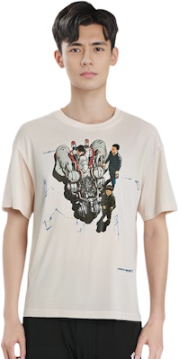 SAINT Mxxxxxx x FREEDOM 卡通圖案白色中性圓領T恤 SM-YS8-0000-C21 Shop SAINT Mxxxxxx x FREEDOM 卡通圖案白色中性圓領T恤 SM-YS8-0000-C21