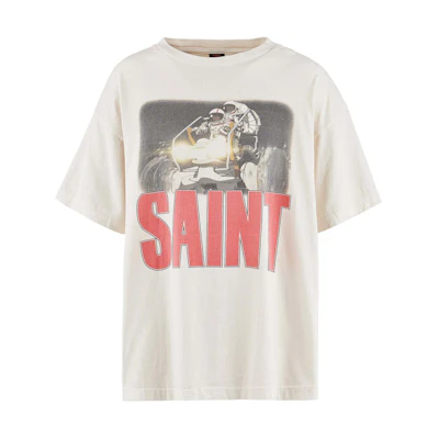 SAINT Mxxxxxx FREEDOM SS24 Cartoon Graphic Unisex White Tee. SM-YS8-0000-C20