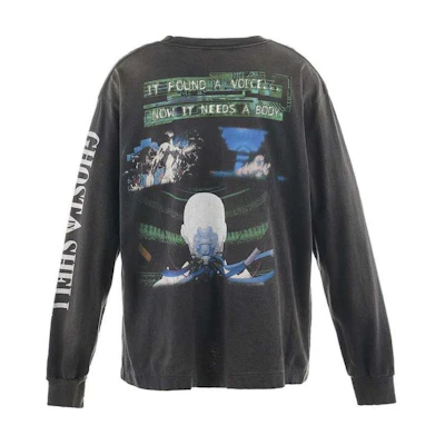 SAINT Mxxxxxx Ghost in the Shell Collab Graphic Long Sleeve Tee Unisex Black SM-YS1-0000-C34