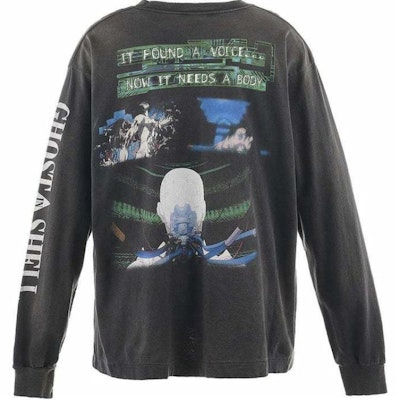 SAINT Mxxxxxx x 攻殼機動隊聯名款圖案長袖T恤 男女款 黑色 SM-YS1-0000-C34 Order SAINT Mxxxxxx x 攻殼機動隊聯名款圖案長袖T恤 男女款 黑色 SM-YS1-0000-C34