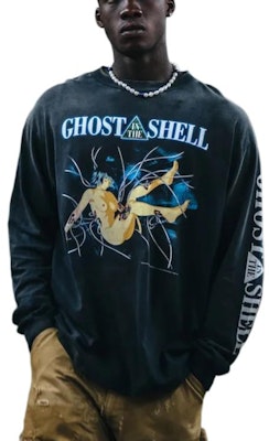 SAINT Mxxxxxx x 攻殼機動隊聯名款圖案長袖T恤 男女款 黑色 SM-YS1-0000-C34 Lookbook SAINT Mxxxxxx x 攻殼機動隊聯名款圖案長袖T恤 男女款 黑色 SM-YS1-0000-C34