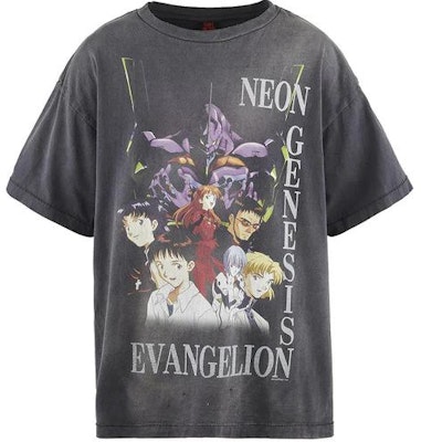 SAINT Mxxxxxx x 新世紀福音戰士 SS24 黑色圖案男女款T恤。 SM-YS8-0000-C24 Order SAINT Mxxxxxx x 新世紀福音戰士 SS24 黑色圖案男女款T恤。 SM-YS8-0000-C24