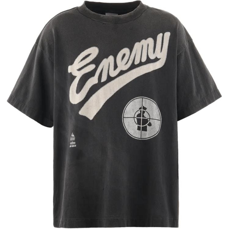 SAINT Mxxxxxx Public Enemy Black Graphic Logo Oversized T-Shirt Unisex FW24. SM-YS1-0000-C18 圖 2