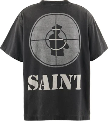 SAINT Mxxxxxx x Public Enemy Kaos Oversized Logo Hitam Unisex FW24. SM-YS1-0000-C18 Lookbook SAINT Mxxxxxx x Public Enemy Kaos Oversized Logo Hitam Unisex FW24. SM-YS1-0000-C18