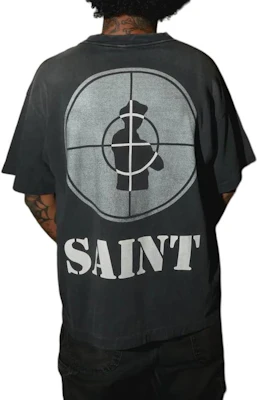 SAINT Mxxxxxx x Public Enemy Kaos Oversized Logo Hitam Unisex FW24. SM-YS1-0000-C18 Details for SAINT Mxxxxxx x Public Enemy Kaos Oversized Logo Hitam Unisex FW24. SM-YS1-0000-C18