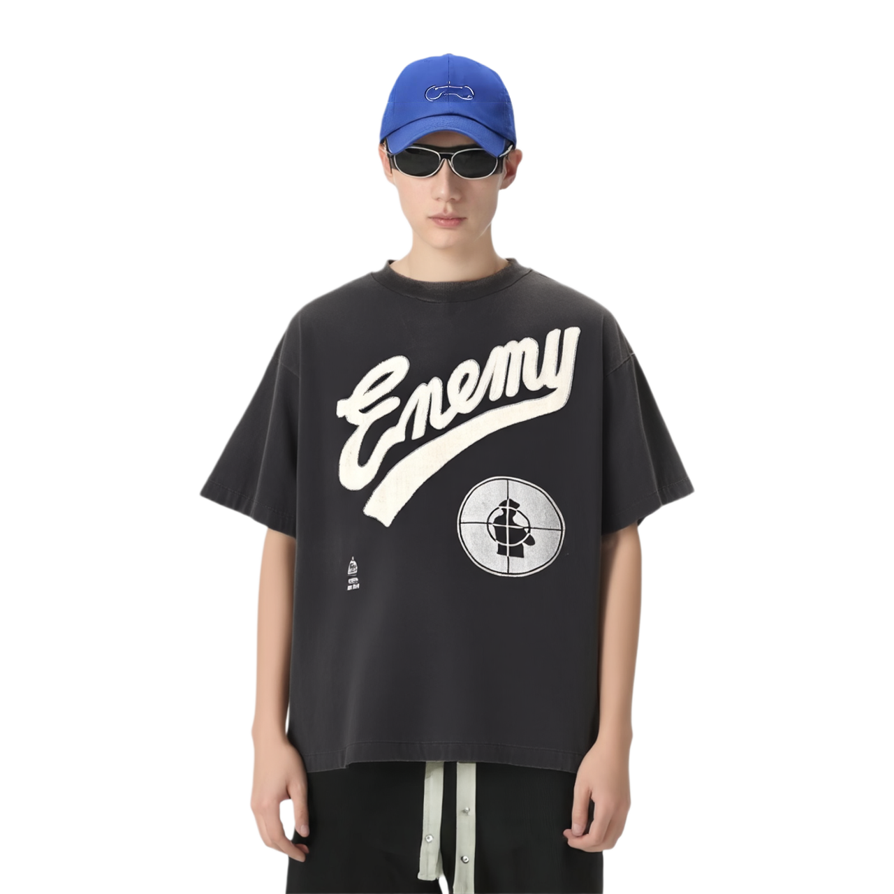 SAINT Mxxxxxx Public Enemy FW24 Vintage Logo Graphic Tee Unisex Black. SM-HR8-0000-C01-BLK 圖 4