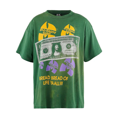 SAINT Mxxxxxx Sean Wotherspoon SS24 Green Graphic Short Sleeve Tee SM-YS8-0000-C16