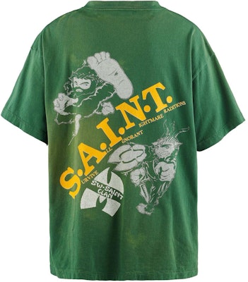 SAINT Mxxxxxx x Sean Wotherspoon SS24 綠色圖案短袖T恤 SM-YS8-0000-C16 Lookbook SAINT Mxxxxxx x Sean Wotherspoon SS24 綠色圖案短袖T恤 SM-YS8-0000-C16