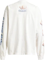 Lookbook SAINT Mxxxxxx x SHERMER ACADEMY FW24 白色印花長袖T恤 SM-YS1-0000-C39