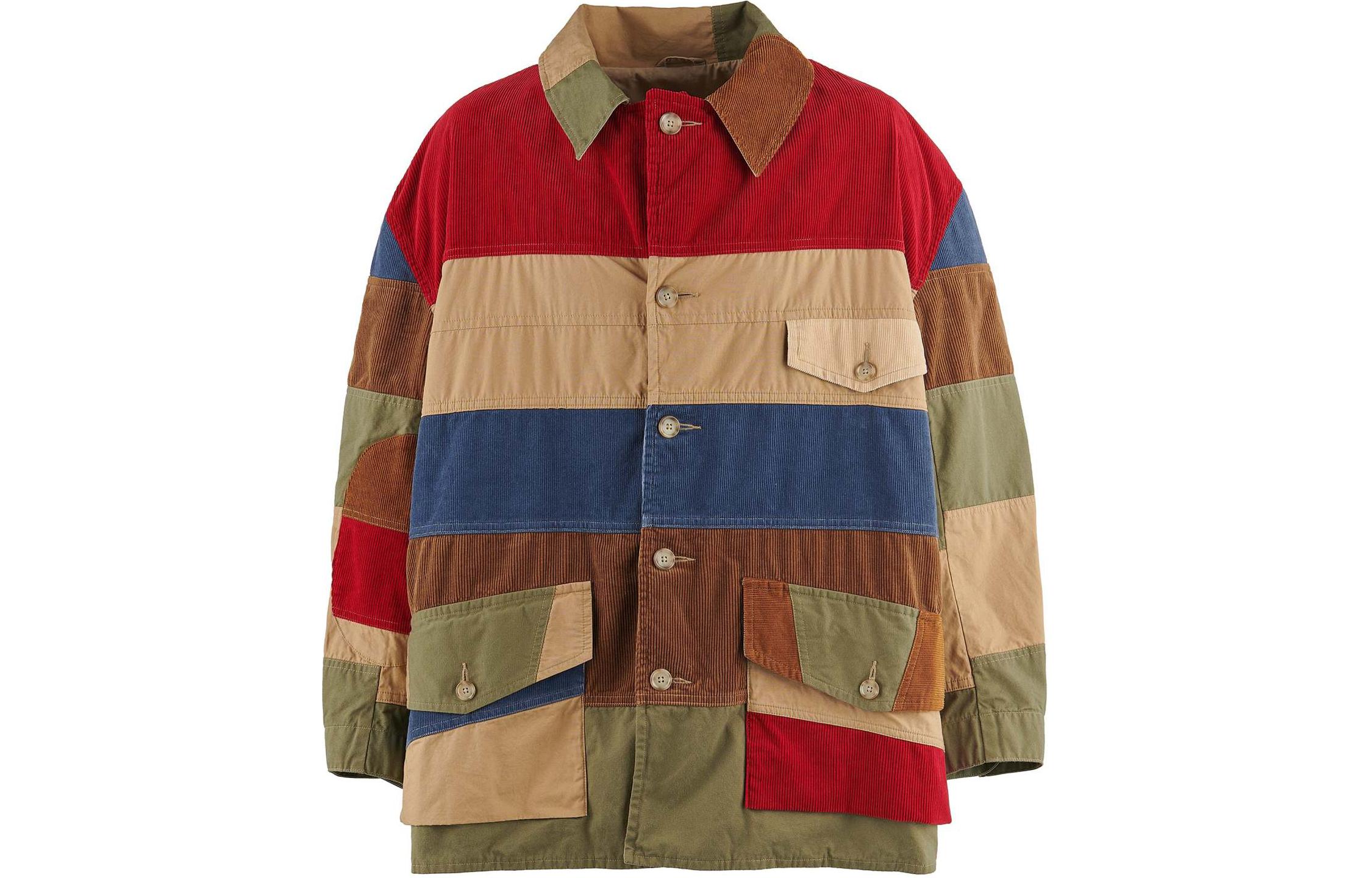 SAINT Mxxxxxx x SHERMER ACADEMY SS24 Button-Up Brown Pullover Jacket Men SM-YS8-0000-C42