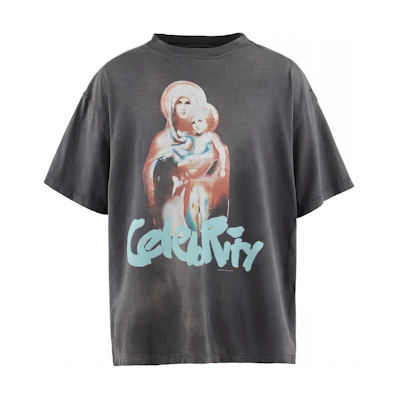 SAINT Mxxxxxx SHERMER ACADEMY SS24 Graphic Crewneck Grey Short Sleeve Tee Mens SM-YS8-0000-C39