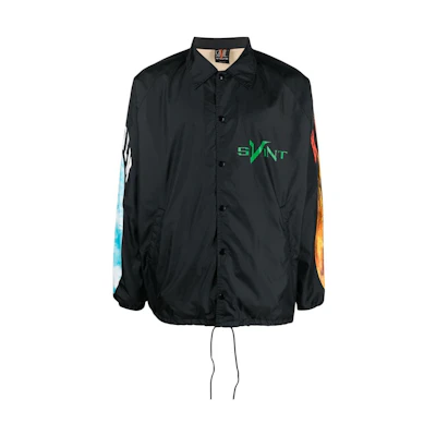 SAINT Mxxxxxx X VLONE Collaboration Coach Jacket Black Fashion Outerwear SM-A22-0000-082
