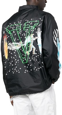 SAINT Mxxxxxx X VLONE 聯名款黑色教練外套 時尚外套 SM-A22-0000-082 Shop SAINT Mxxxxxx X VLONE 聯名款黑色教練外套 時尚外套 SM-A22-0000-082