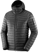 Order SALOMON Black Hooded Down Jacket Lightweight Full-Zip Outerwear LC2104200