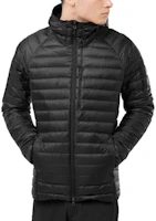 Lookbook SALOMON Black Hooded Down Jacket Lightweight Full-Zip Outerwear LC2104200