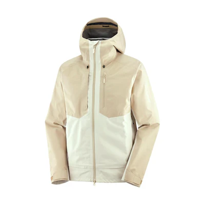 SALOMON Waterproof Breathable Hiking Jacket in Multicolor Taupe. C22164