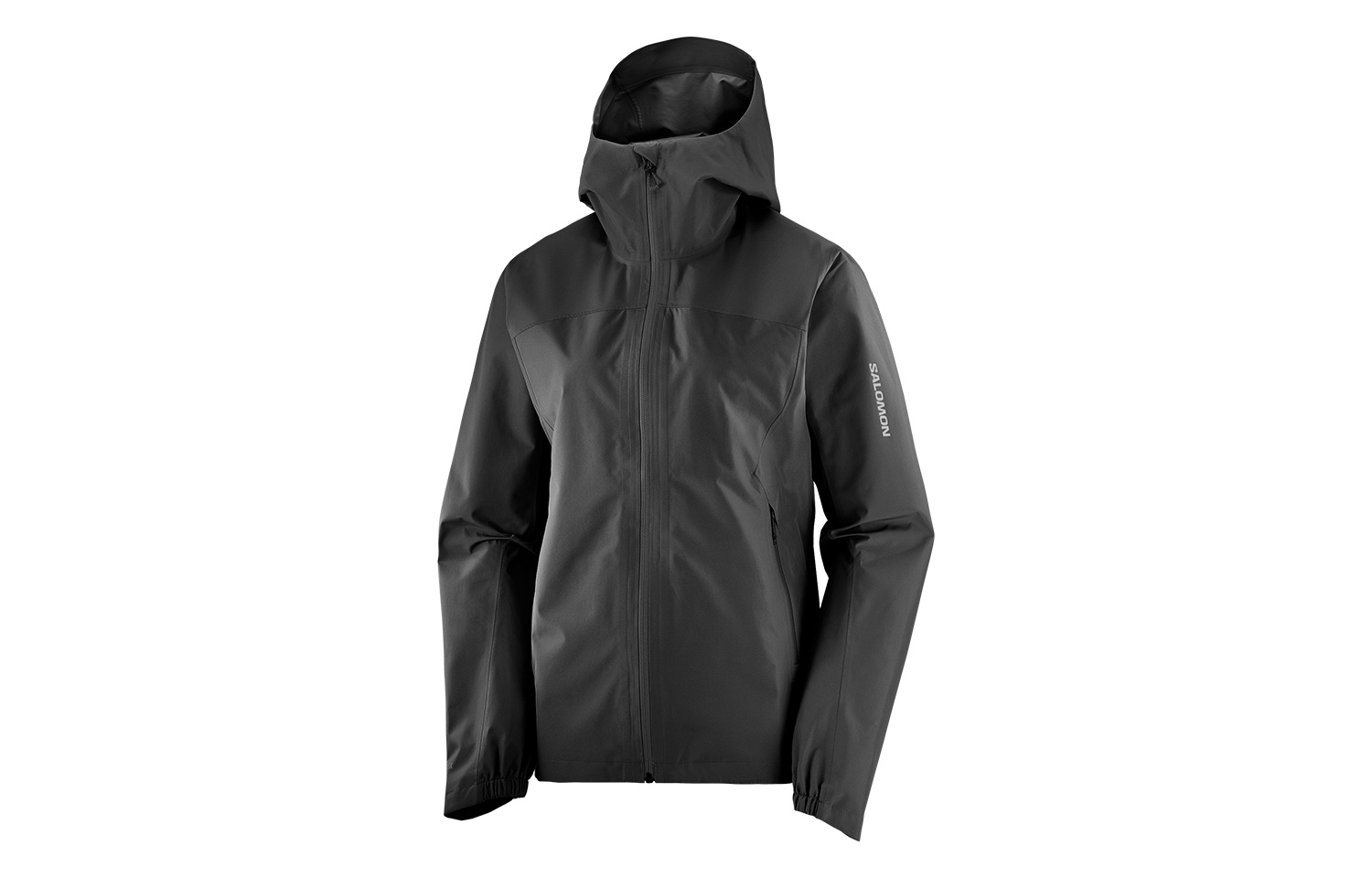 Salomon All-Weather Unisex Black Waterproof Zip Hoodie Jacket C21109