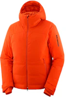 Order Salomon Alpenflow Down Hooded Jacket Red Letter Print Zip Long Sleeve LC2141900