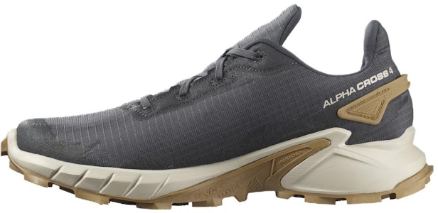 SALOMON 萨洛蒙 Alphacross 4 舒适 耐磨防滑 低帮 跑步鞋 男款 灰色 Buy SALOMON 萨洛蒙 Alphacross 4 舒适 耐磨防滑 低帮 跑步鞋 男款 灰色