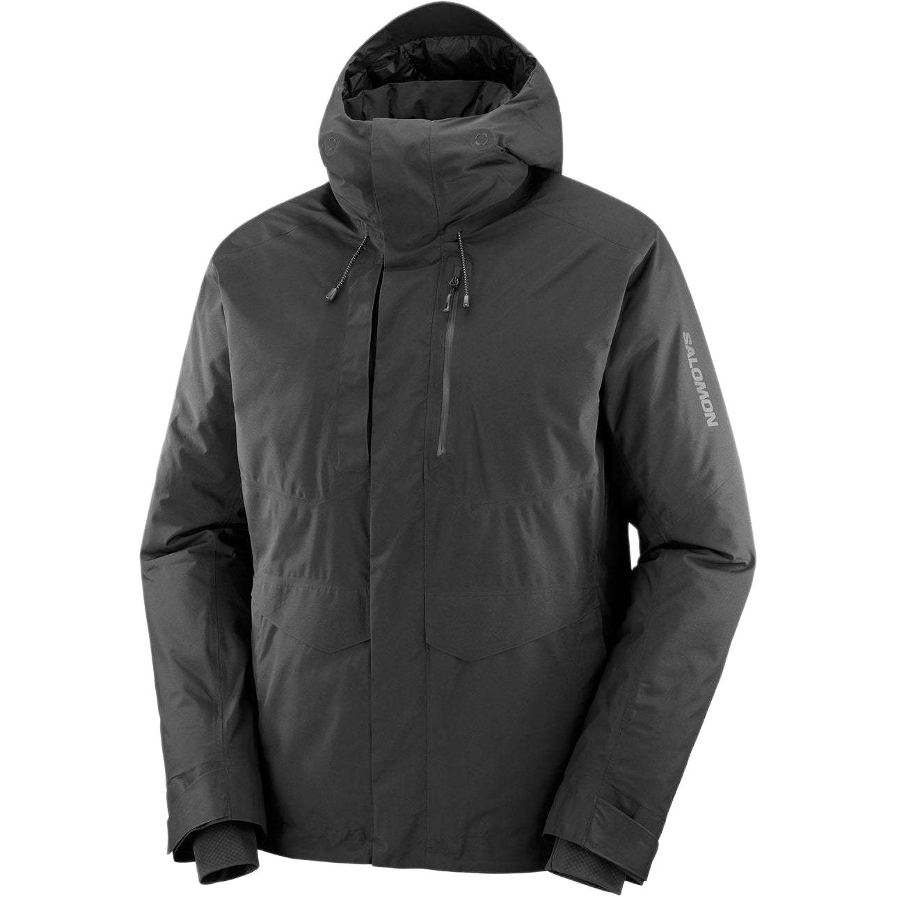 Salomon Black Hooded Full-Zip Jacket LC2103300