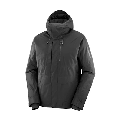 Salomon Black Hooded Full-Zip Jacket LC2103300