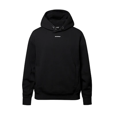 Salomon Black Hoodie with Solid Color and Embroidered Logo S241001SHD11-BLK