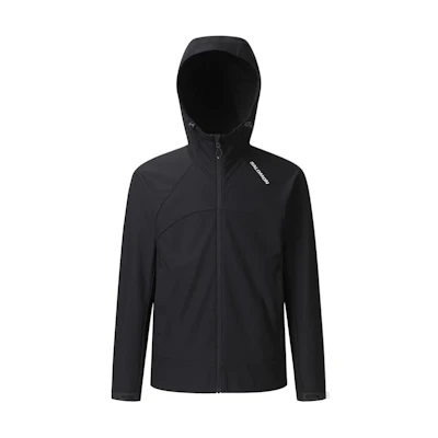 Salomon Black Hoodie Zip-Up Jacket with Logo S241001HJK21
