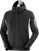 Salomon Black White Zipped Hooded Jacket LC2004000 Salomon Black White Zipped Hooded Jacket LC2004000