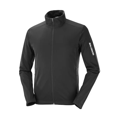 Salomon Black Zip-Up Printed Long Sleeve Track Jacket LC1865900