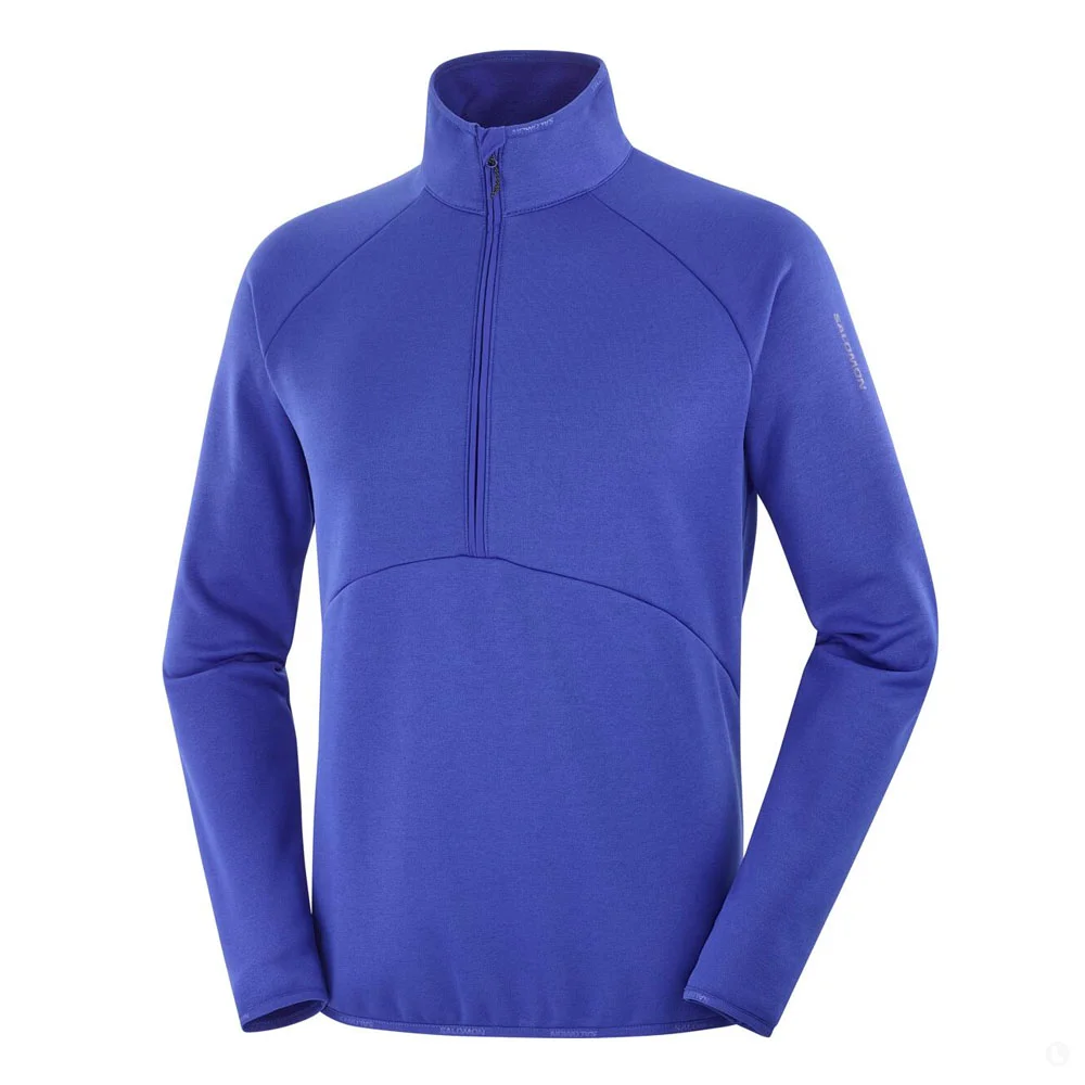 Salomon Blue Half-Zip Slim Fit Long-Sleeve Jacket LC2194100