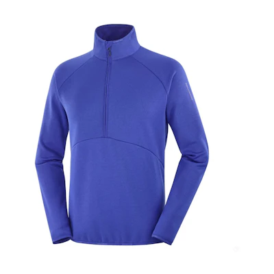 Salomon Blue Half-Zip Slim Fit Long-Sleeve Jacket LC2194100