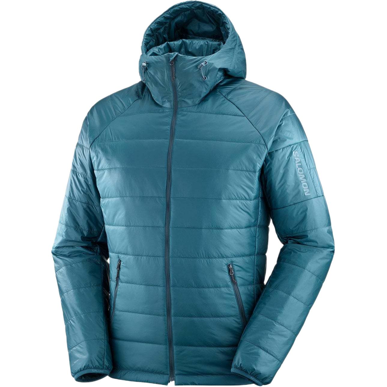 Salomon Blue Hooded Zip-Up Jacket with Long Sleeves and Warm Design LC2215900