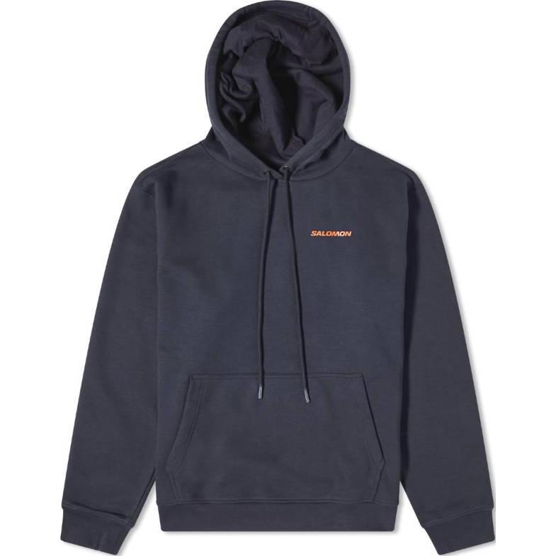 Salomon Blue Hoodie with Letter Print Design LC2249500