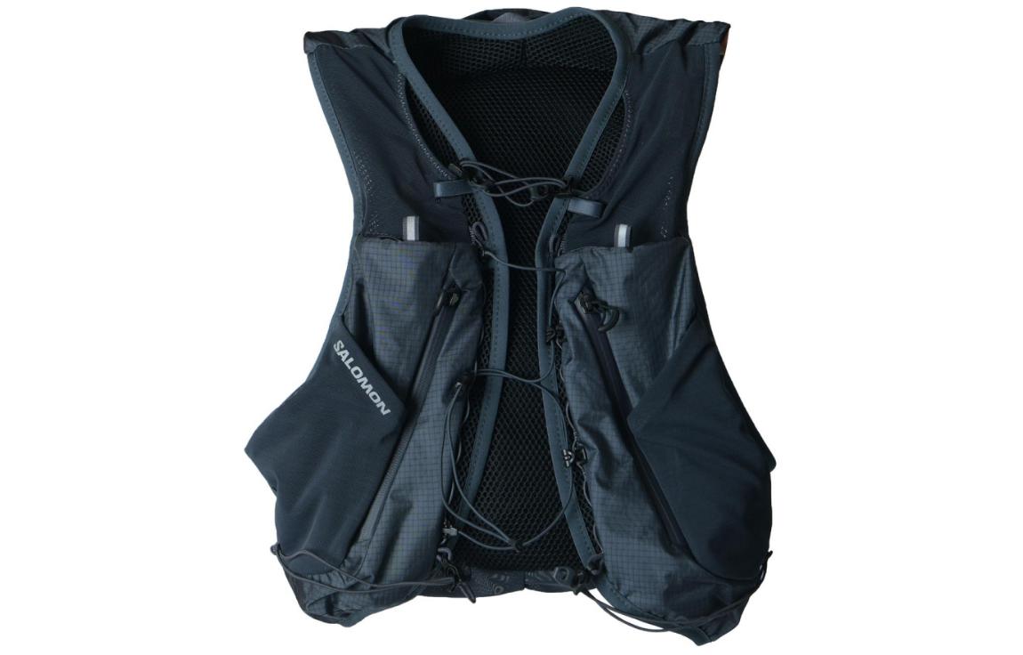 Salomon Blue Sleeveless Vest with Letter Print and Straps LC1918300