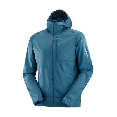 Salomon Blue Windproof Hooded Zip Jacket LC2191800