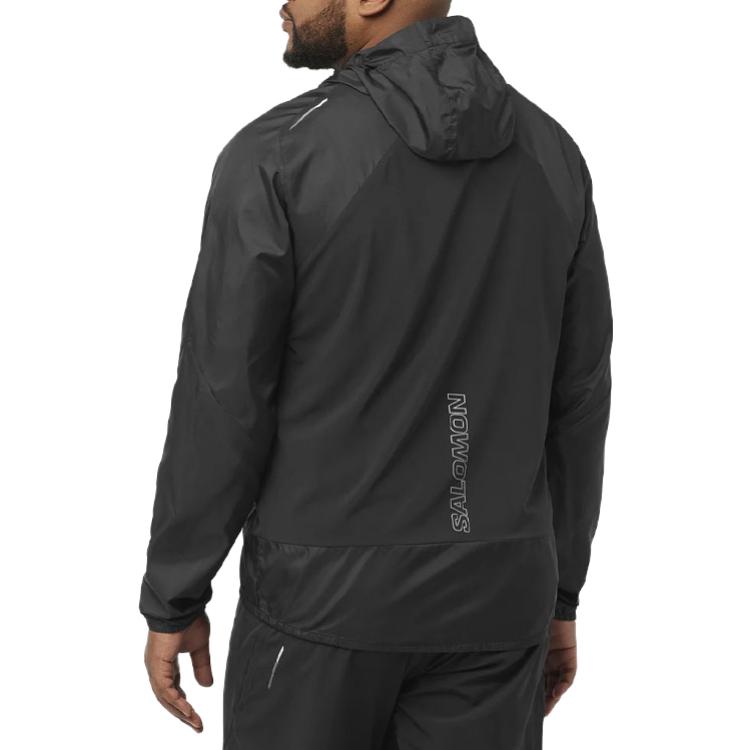 Purchase Salomon Bonatti Black Waterproof Windproof Hooded Running Jacket LC2044400