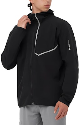 Salomon Bonatti Trail Black Hooded Zip Long Sleeve Jacket with Letter Print. LC2175000 Shop Salomon Bonatti Trail Black Hooded Zip Long Sleeve Jacket with Letter Print. LC2175000