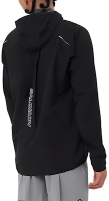 Salomon Bonatti Trail Black Hooded Zip Long Sleeve Jacket with Letter Print. LC2175000 Details for Salomon Bonatti Trail Black Hooded Zip Long Sleeve Jacket with Letter Print. LC2175000