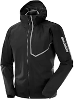Salomon Bonatti Trail Jacket Black Hooded Zip-Up with Letter Print Design LC1865000 Salomon Bonatti Trail Jacket Black Hooded Zip-Up with Letter Print Design LC1865000