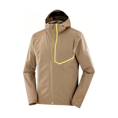 Salomon Bonatti Trail Tan Colorblock Windproof Breathable Jacket LC2271800