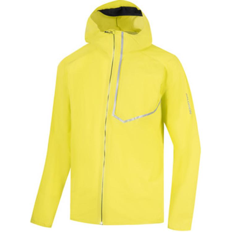 Salomon Bonatti Trail Unisex Hooded Jacket Lime Green LC2254000