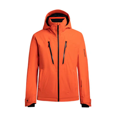 SALOMON Brilliant Snow Jacket Tomato Red Waterproof Windproof C23323