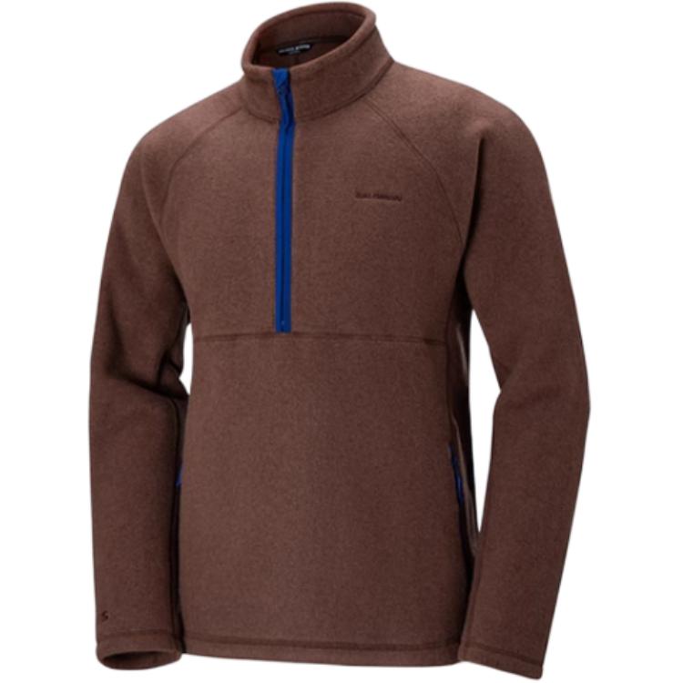 Salomon Chroma Fleece Pullover HZ Outdoor Warm Breathable Jacket - Red Brown C22840