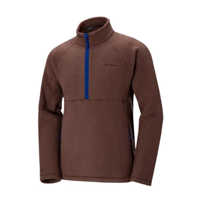 Salomon Chroma Fleece Pullover HZ Outdoor Warm Breathable Jacket - Red Brown C22840