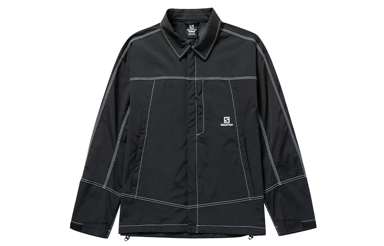 Salomon Coach Windproof Water-Resistant Jacket Black Unisex C19413