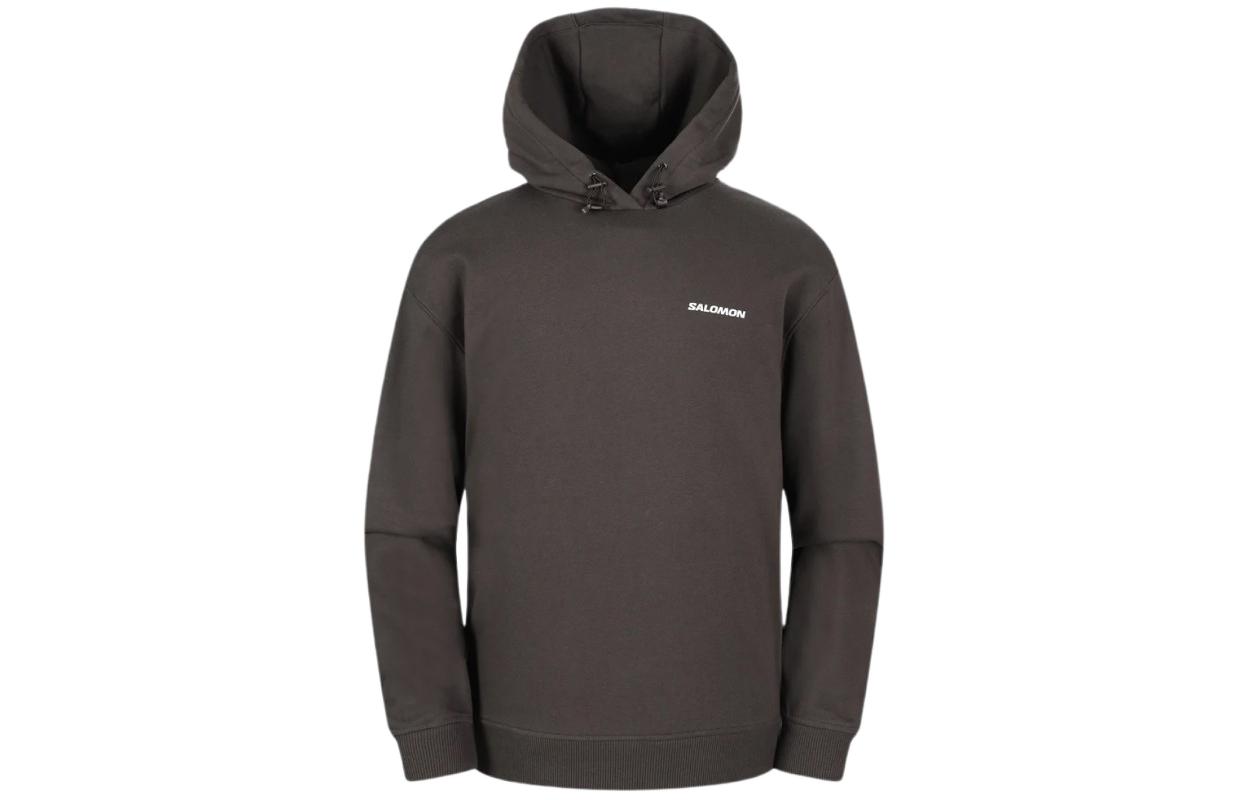 Salomon Comfort Unisex Brown Hoodie - Casual Pullover Long Sleeve Sweater LC2345100