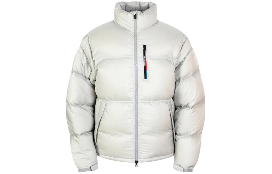 Salomon Contour Korea Outdoor White Puffer Jacket Long Sleeve Zip-Up LC2345700